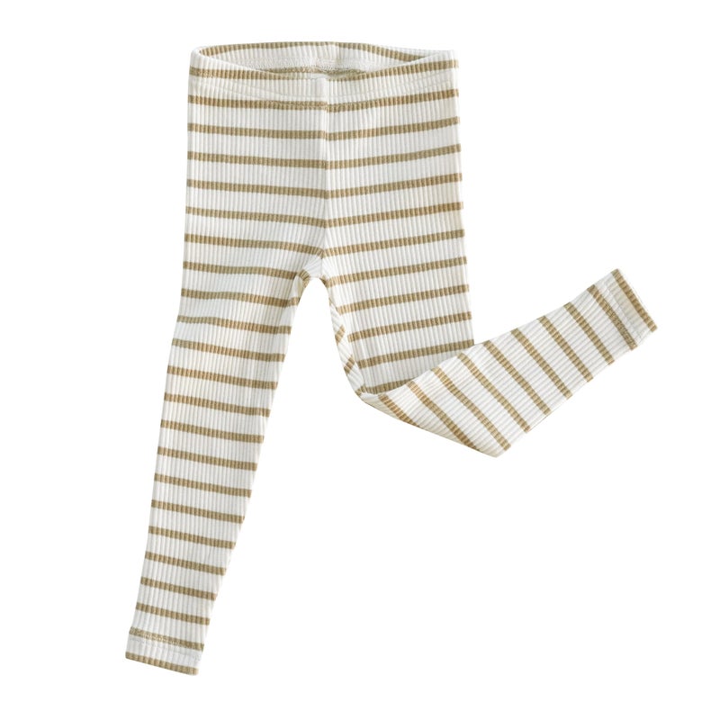 AVAUMA Baby Boys Girls Pajama Set 6M-7T Kids Cute Toddler Snug fit Pjs Cotton Sleepwear (Stripe_Mustard Small) - Image 3